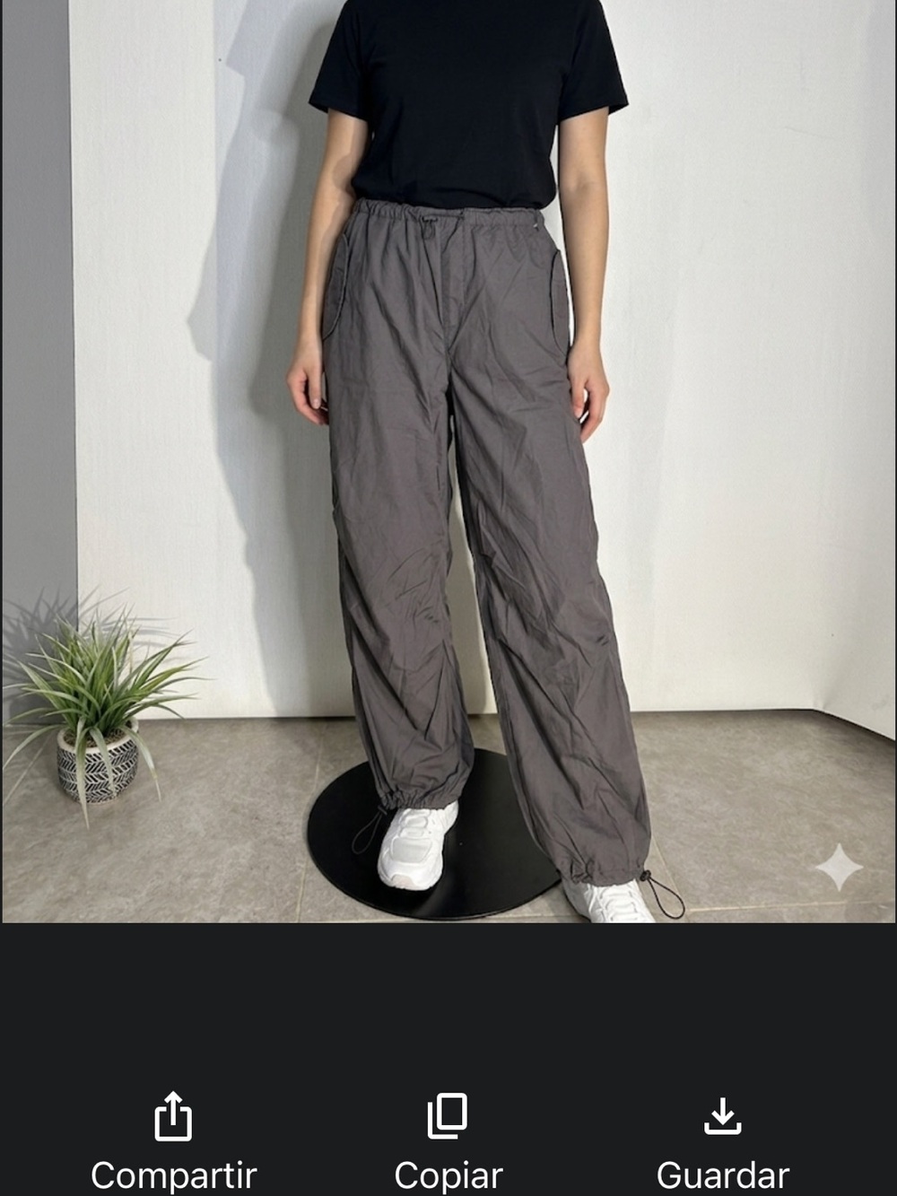 Aeropostale size XS for a size S or maybe an M Charcoal Parachute Pants